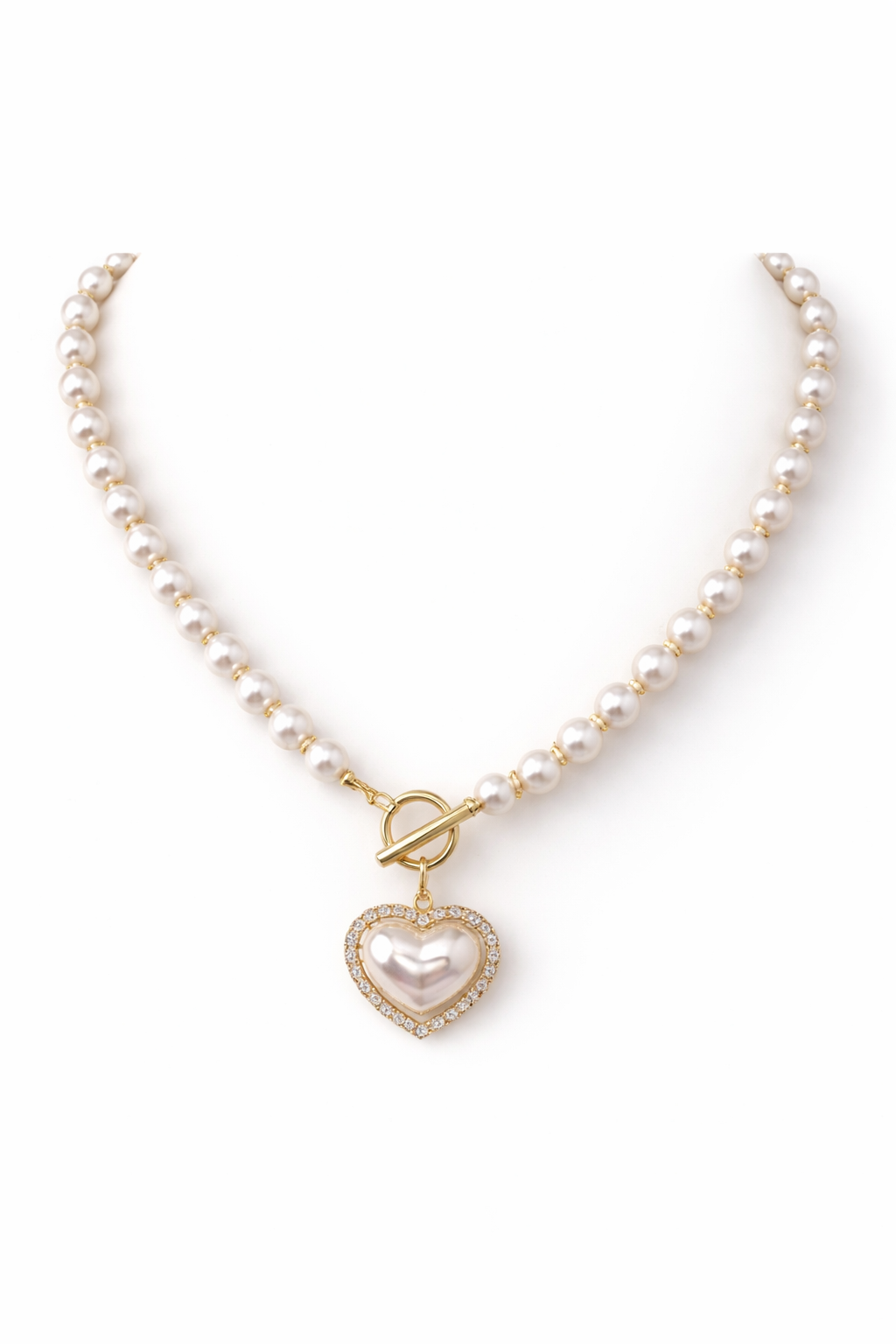Amour Pearl Heart Necklace