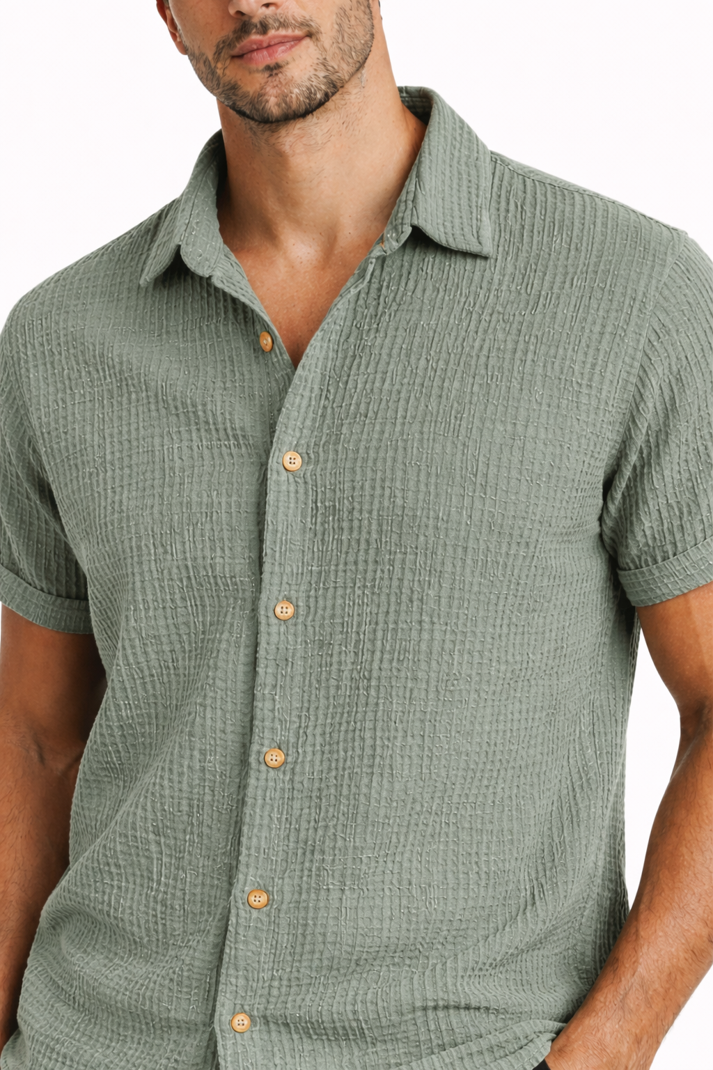 Textured Short-Sleeve Shirt