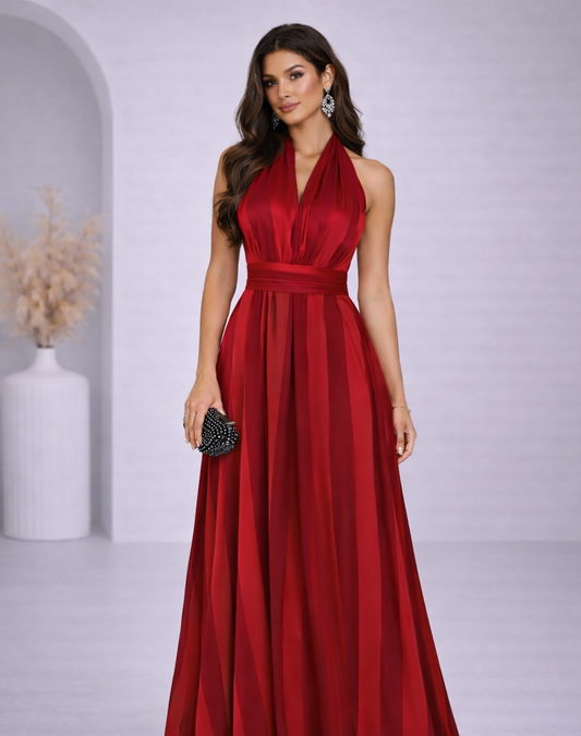 Draped Halter - Maxi Dress