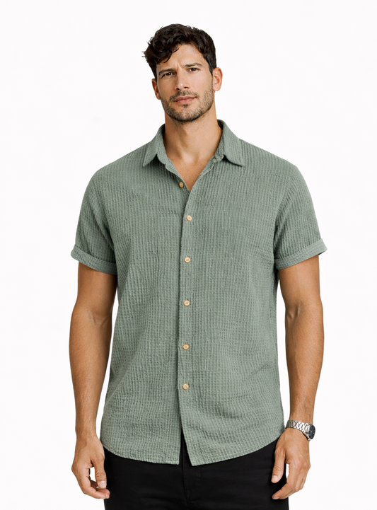Textured Short-Sleeve Shirt
