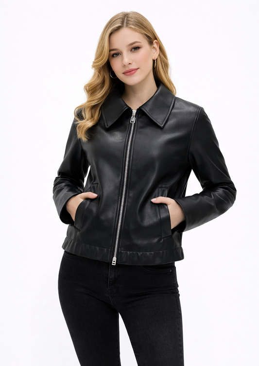 Nero Classic Faux Leather Jacket
